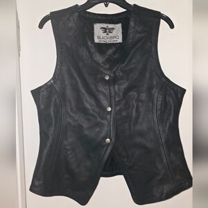 Women's Dark Brown Leather Vest